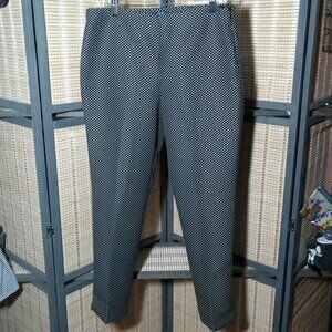RSVP by Talbots Shimmering Jacquard Tailored Flat Front Ankle Pants